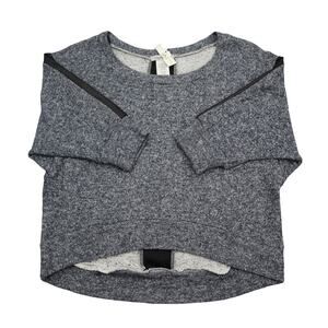 Imagenation Sweatshirt Womens S Gray Dolman Sleeve Round Neck Stretch Knit